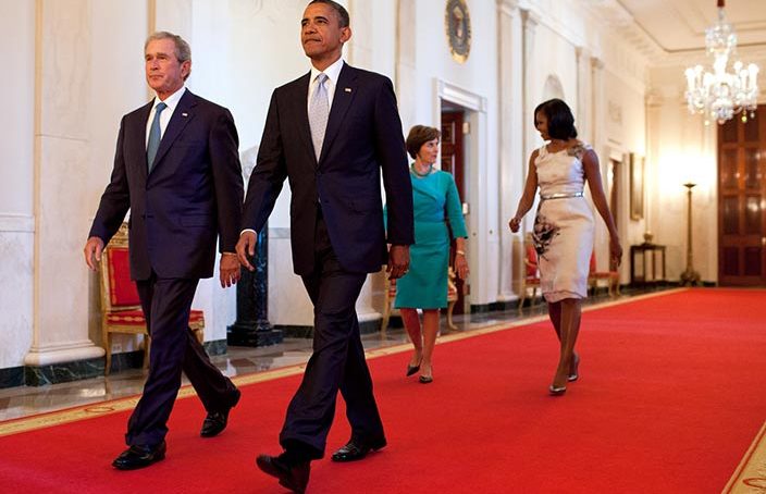 Bush and Obama Echo Concerns for America’s Future, and a Return to Peaceful Dialogue